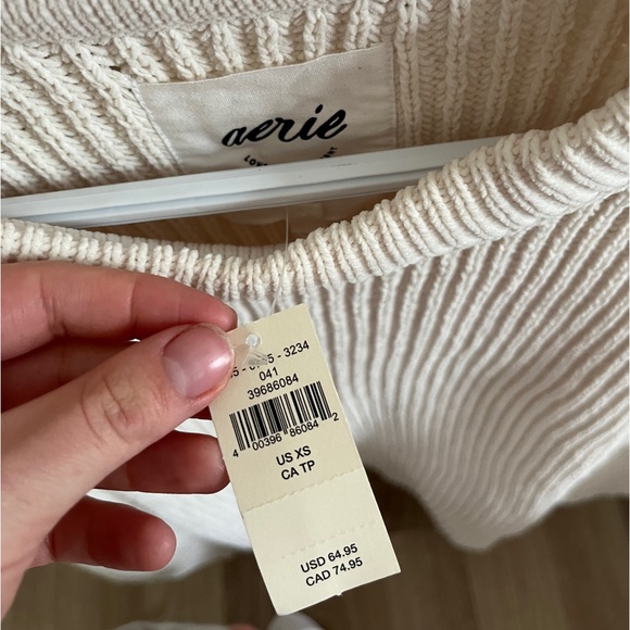 AERIE BEYOND CHENILLE SWEATER | Beige oversized sweater - Picture 2 of 2